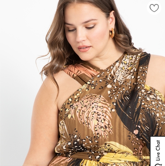 Eloquii midi cross front dress - Picture 2 of 3